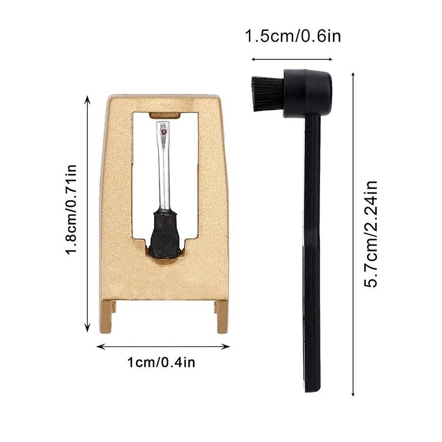 Record Player Needle Kit, 4Pcs Turntable Needles with 1Pcs Stylus Cleaning Brush, Replacement for LP