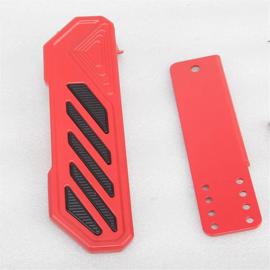 Red Car Brake Pedal Left Side Footrest Kick Panel for JT Anti-Slip for Wrangler JL JLU 4XE 2018-2022