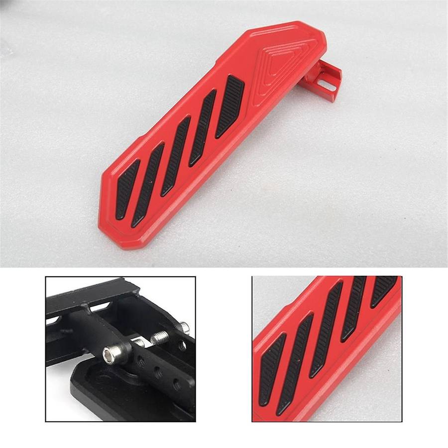 Red Car Brake Pedal Left Side Footrest Kick Panel for JT Anti-Slip for JL JLU 4XE 2018-2022