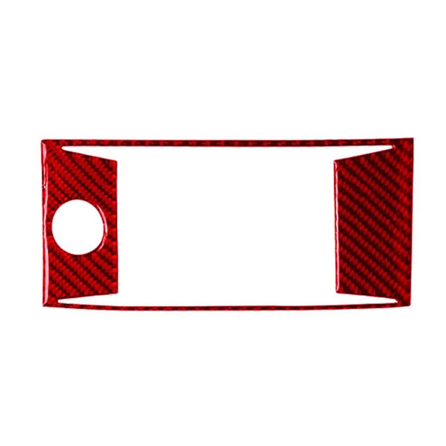 Red Carbon Fiber Central Console Panel Cover Trim for Accord 2013-2017 Type B