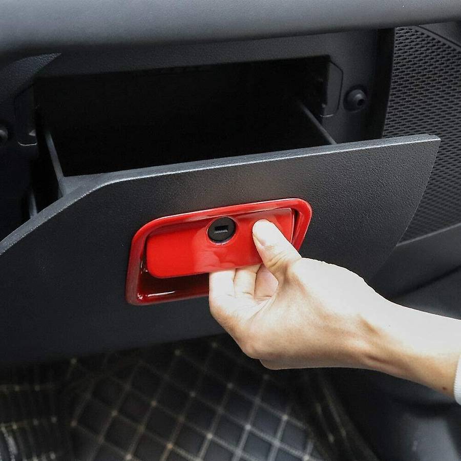 Red Co-Pilot Storage Box Handle Cover Frame Decal Trim for 2018-2020 JL JLU