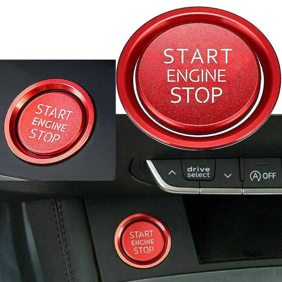 Red Keyless Engine Push Start Button Cover for A4 A5 Q5 S4