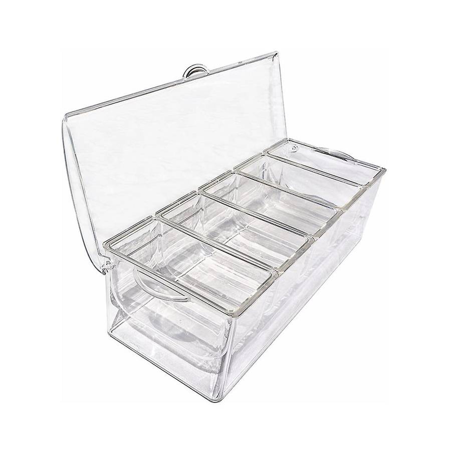Refrigerated Condiment Plate Picnic -keeping Ice Box Five-grid Split Fruit Plate Seasoning Plate