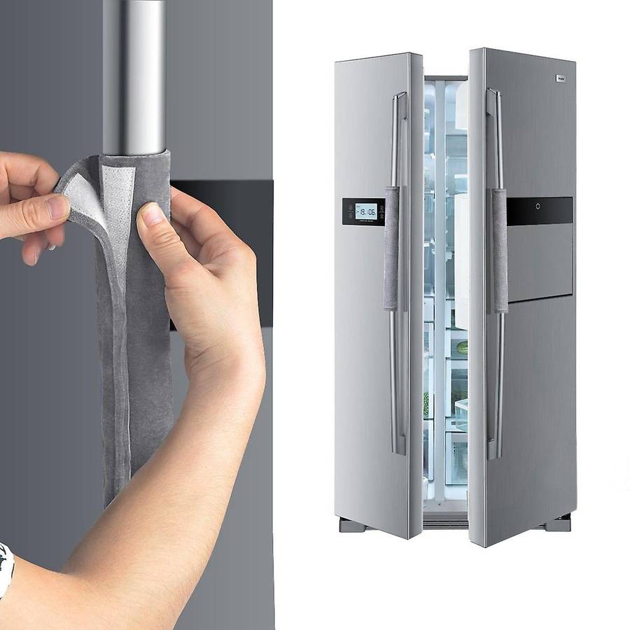 Refrigerator Door Handle Cover Kitchen Gloves Compatible Fridge Oven gray