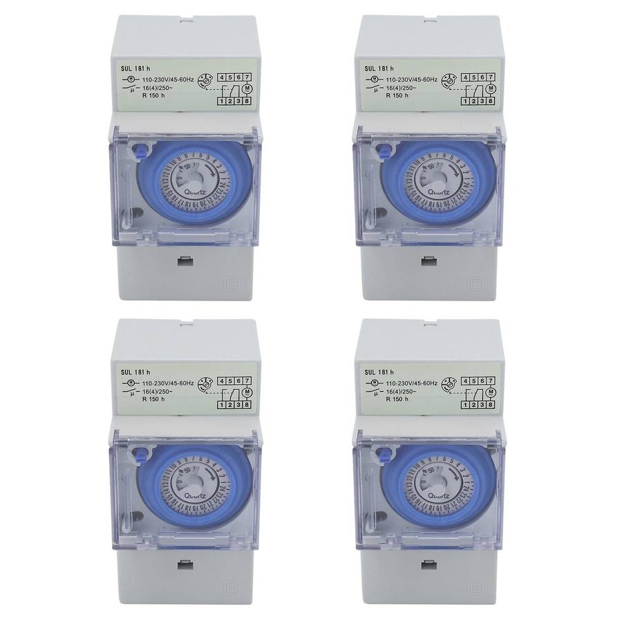 Relay Electrical Programmable Timer 24 Hour Din Rail Timer Switch