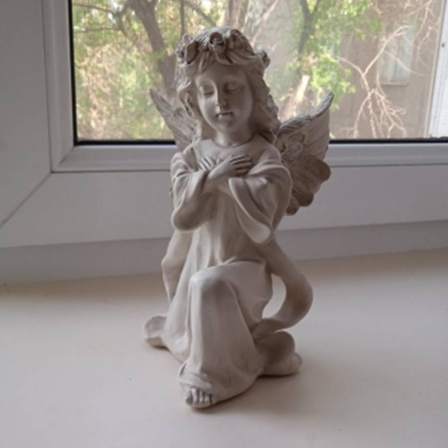 Resin Beautiful Girl Angel Miniature Statue Ornament Cute Sculpture Modern Art Sketch Model Home Dec