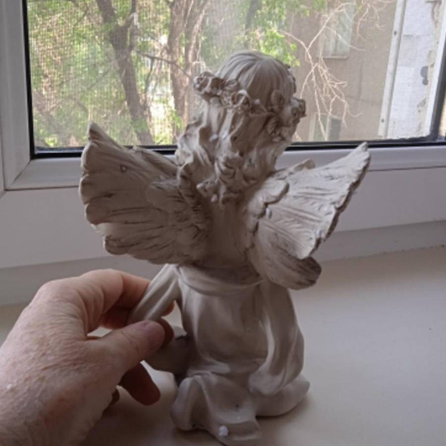 Resin Beautiful Girl Angel Miniature Statue Ornament Cute Sculpture Modern Art Sketch Model Home Dec