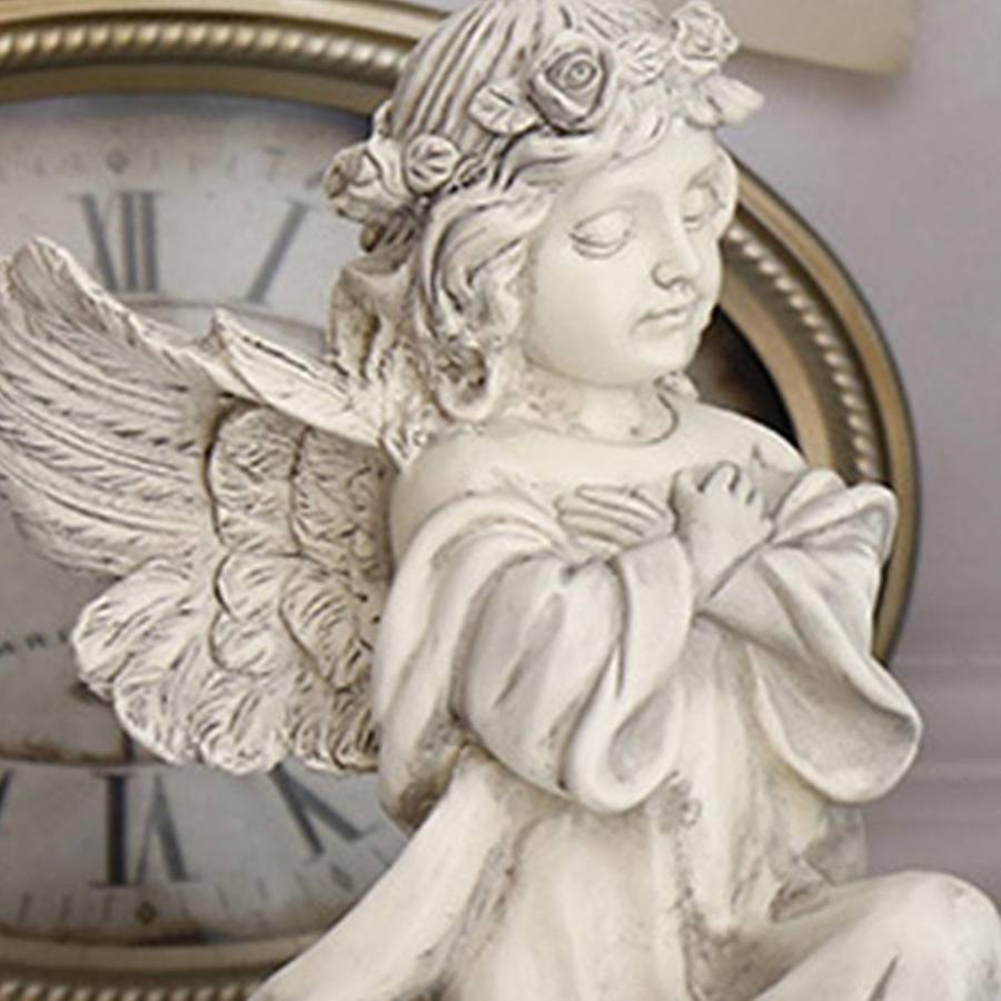 Resin Beautiful Girl Angel Miniature Statue Ornament Cute Sculpture Modern Art Sketch Model Home Dec