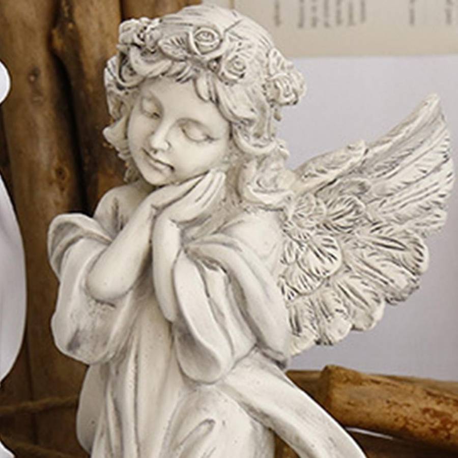 Resin Beautiful Girl Angel Miniature Statue Ornament Cute Sculpture Modern Art Sketch Model Home Dec