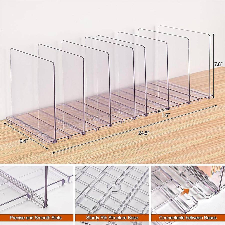 Reusable Shopping Bag Organizer 2-pack, Adjustable Extra Tall Shelf Dividers for Tote, Gift Bags, Ha