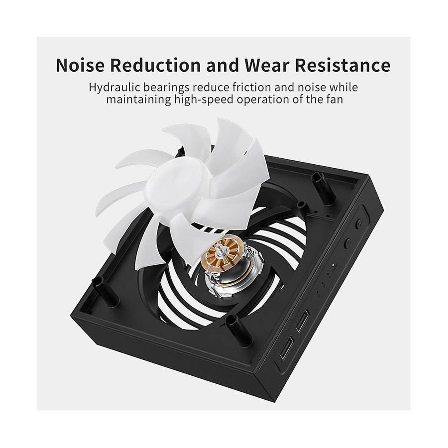 Rgb Colorful Cooling Fan for Game Console Adjustable Wind Speed Heat Dissipation Fan with Usb Port