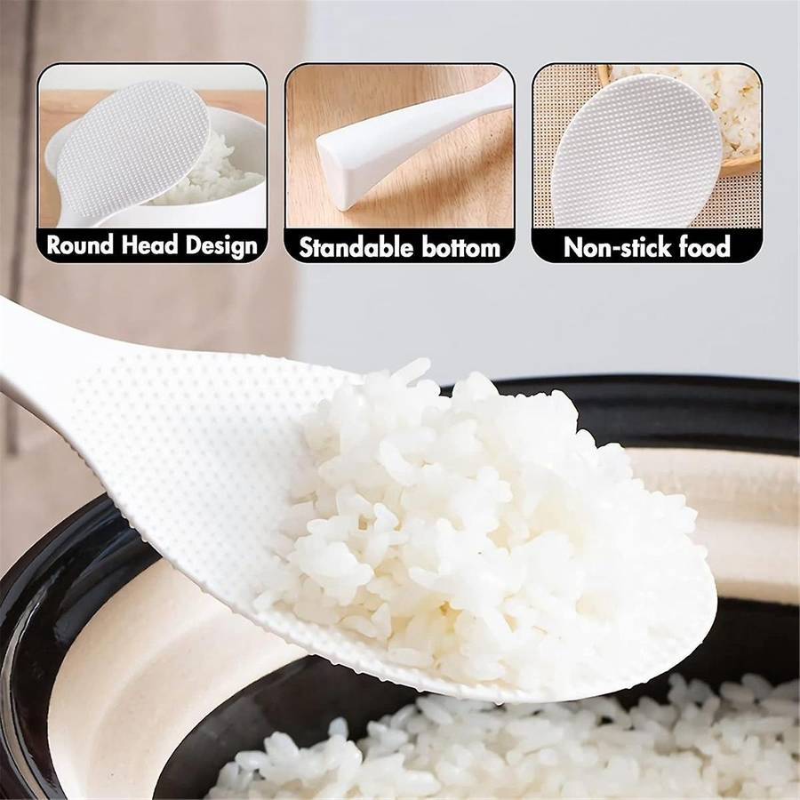 Rice Paddle, Non Stick Standing Rice Spoon Spatula, Heat Resistant Rice Cooker Spoon