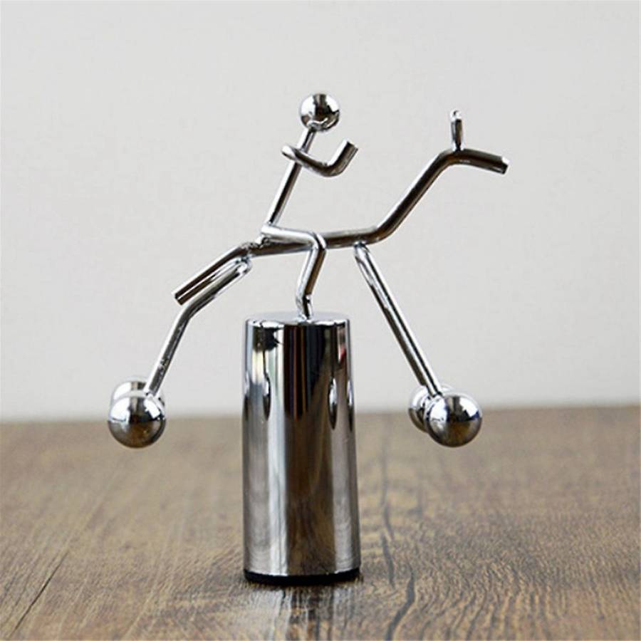 Ride and Swing Little Humanoid Riding Desktop Perpetual Motion Extra Large Ball Ornaments for Mini O