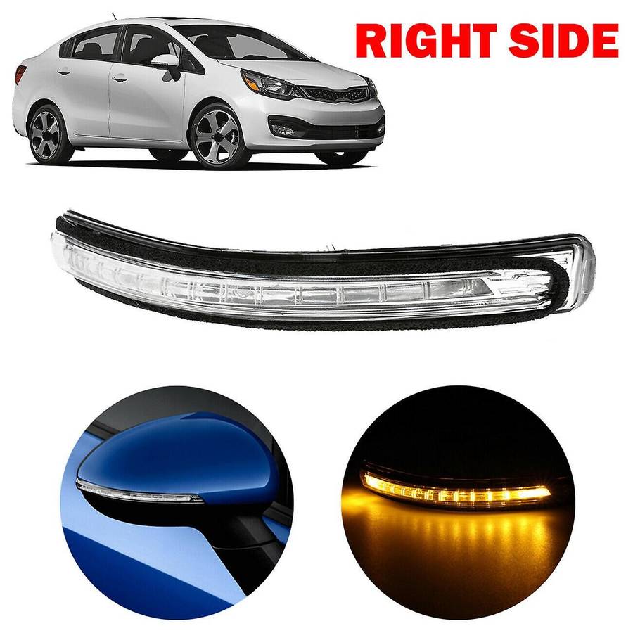 Right Side Compatible KIA Rio Rearview Mirror LED Turn Signal Light