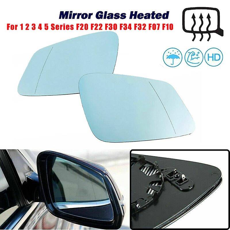 Right Side Wing Door Mirror Rearview Mirror Glass Heated Blue for 1 2 3 4 5 Series F20 F22 F30 F34 F
