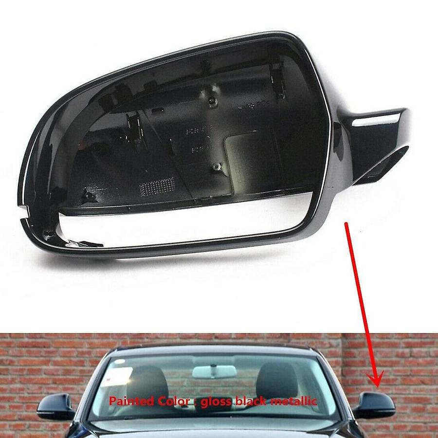 Right Side Wing Mirror Cover Cap Trim for  A3 A4 B8 S4 A5 S5 8T Q3 Gloss Black 8F0857528B