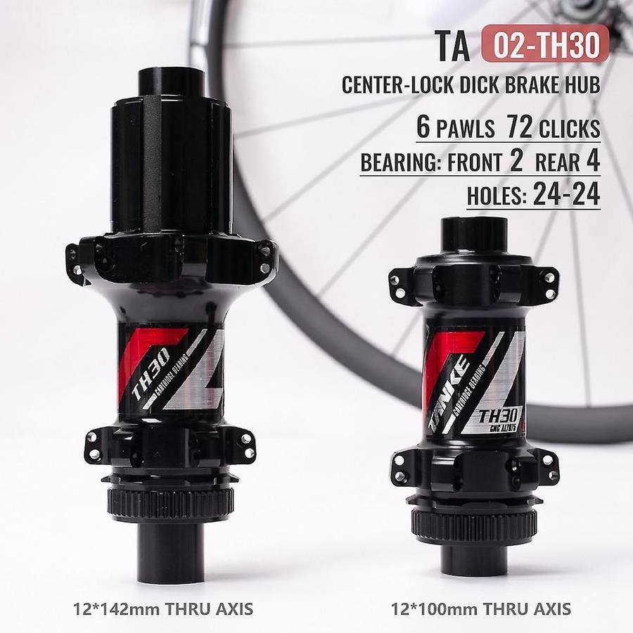 Road Bike 24 Holes Hub Aluminum Alloy Hub 6 Pawls 6 Bearing 72 Rings Clicks CNC Straight Spokes Disc