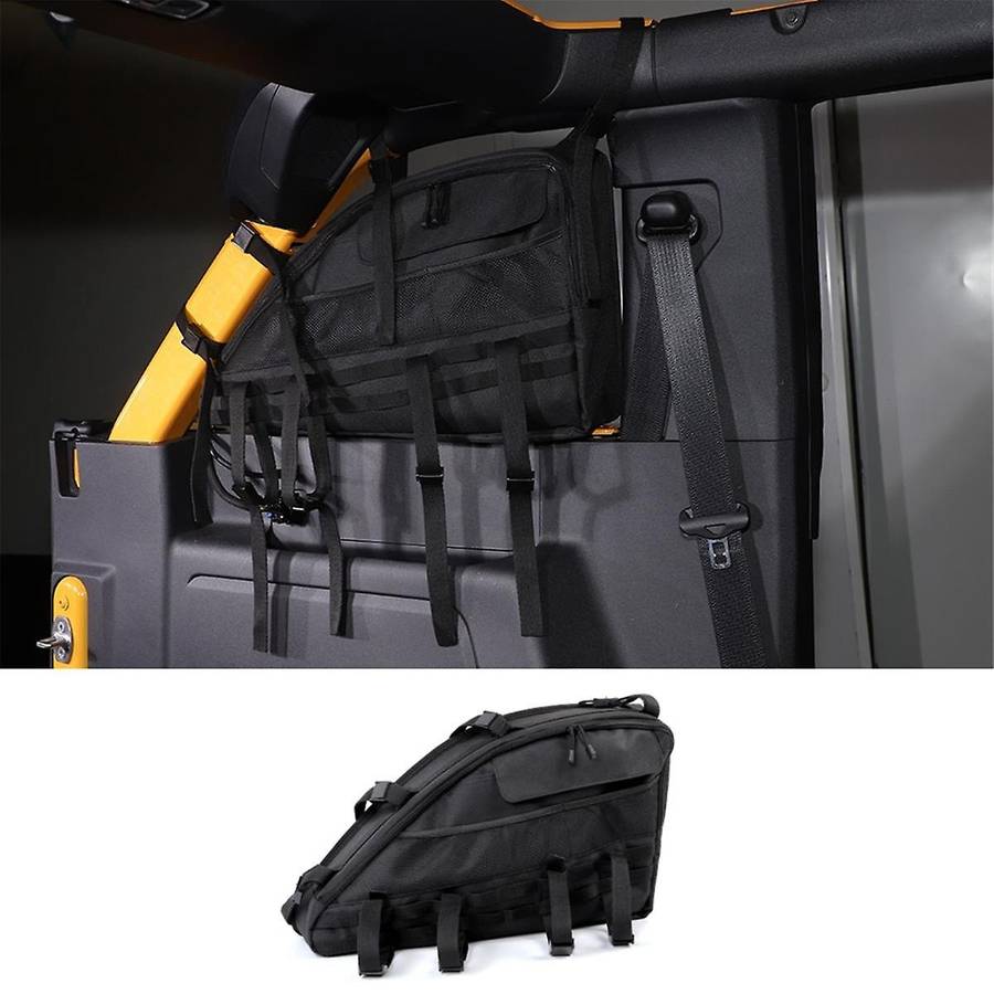 Roll Bar Storage Bag for 2021-2024 4 Door Accessories Trunk Organizer Cargo Cage Saddlebag Tool Kit,