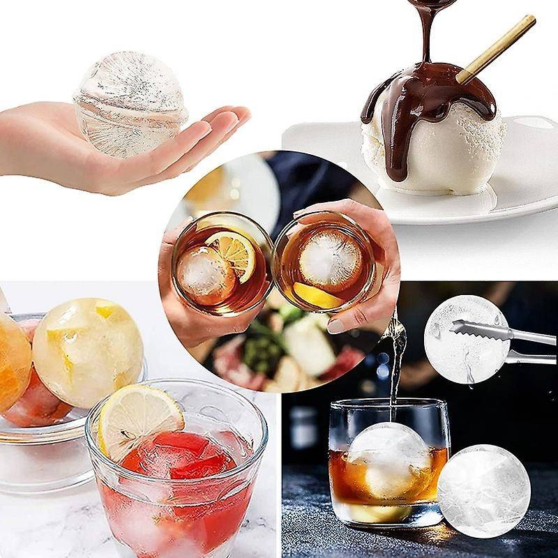Round Ice Square Mold 2 Pack Ice Square Trays for Whiskey,Cocktail, Freezer Reusable