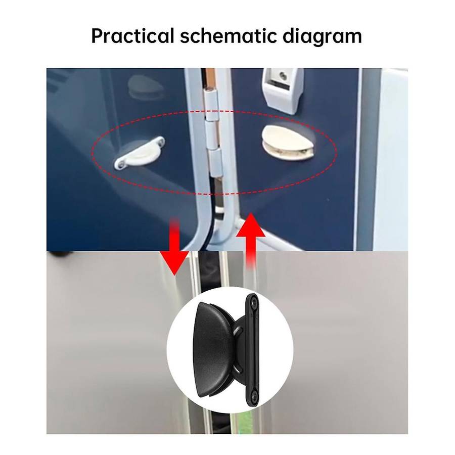 RV Anti-Collision Door Fixing Buckle, Hatch Stopper, Half Round Accessory,for Camping Caravan, Trai