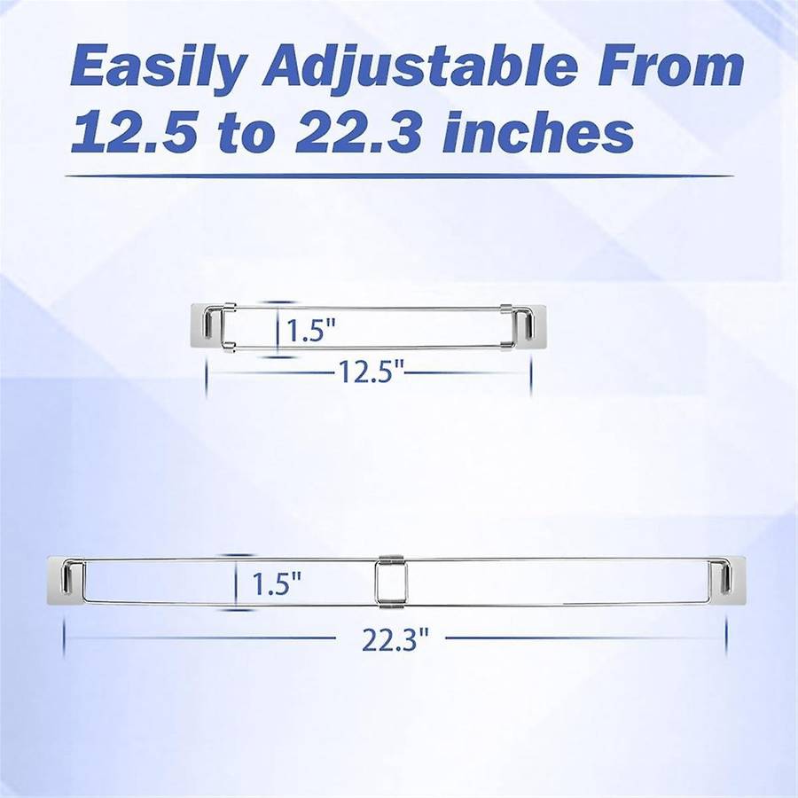RV Secure Adjustable Bars, Stainless Steel Rods, Food&Drink Stabilizers for RV Refrigerator (2 Pack)