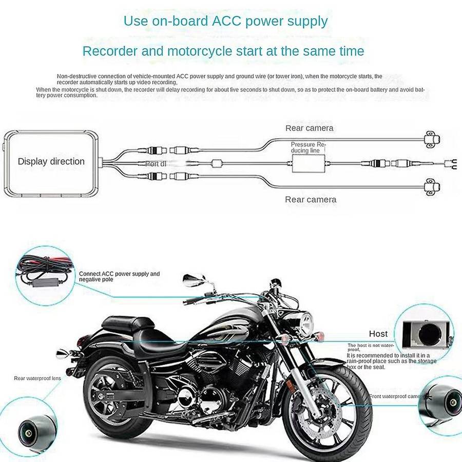 Se600 Motorcycle Camera Motorcycle Driving Recorder Front and Rear Dual Recording Riding Recorder M