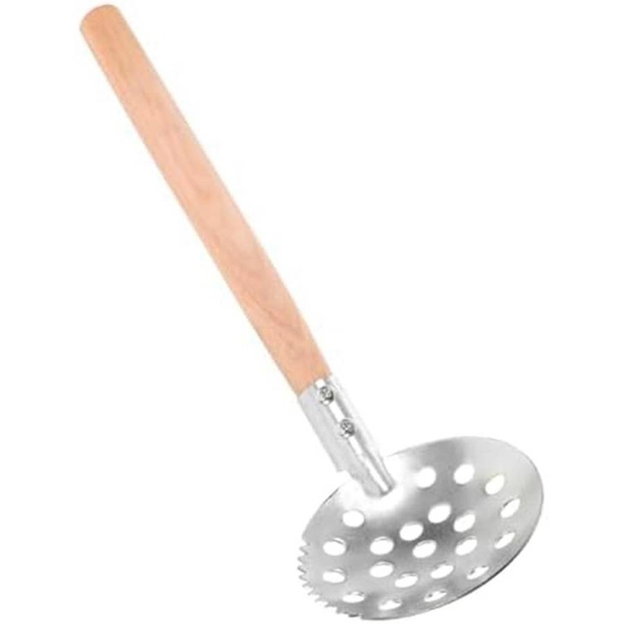 Serrated Ice Fishing Spoon,Metal Ice Scoop, Fishing Skimmer Scoop, Ice Fishing Filter Spoon,Fish Lan