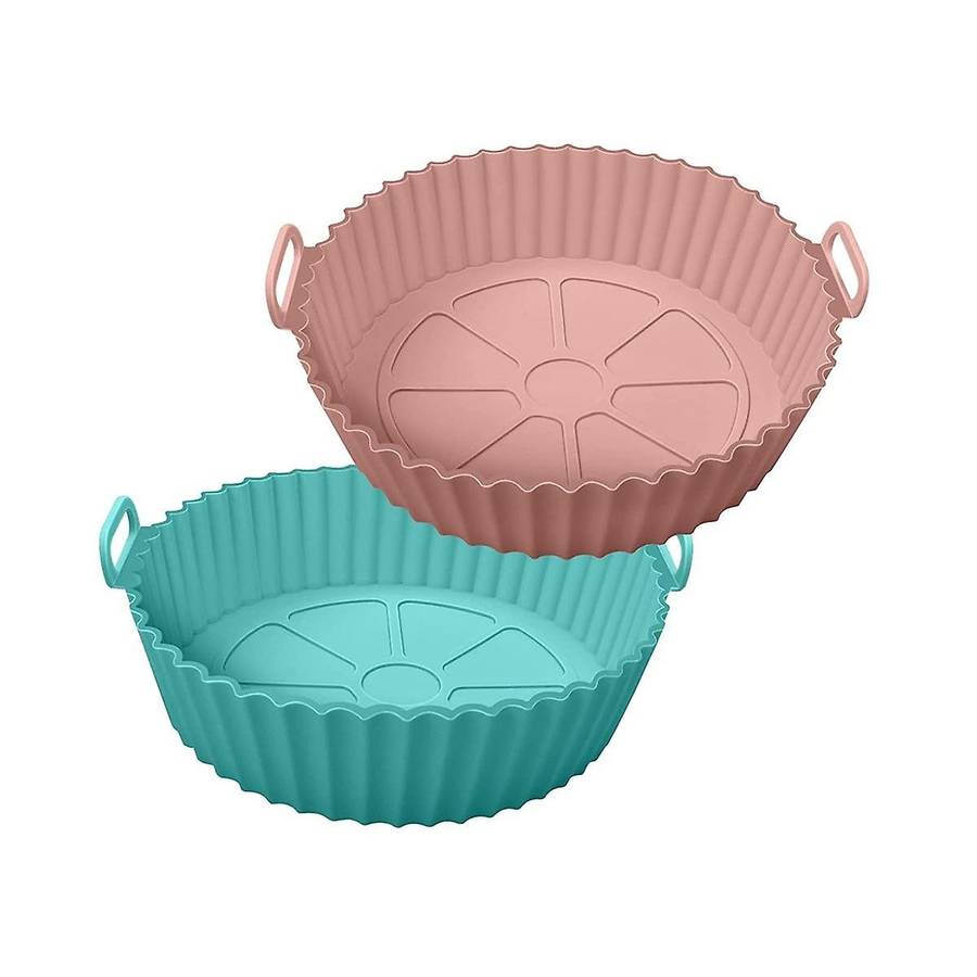 Silicone Pot, 2pcs Silicone Liners Round Basket Accessories, Fits 3qt - 5qt