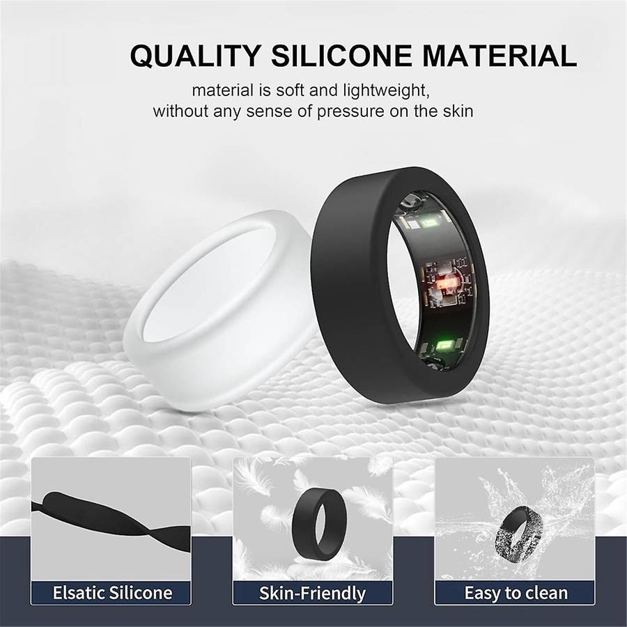 Silicone Ring Protector for Ring, 3 Pack Elastic Ring Cover for Ring Gen 3 for Working Out (S (6/7/