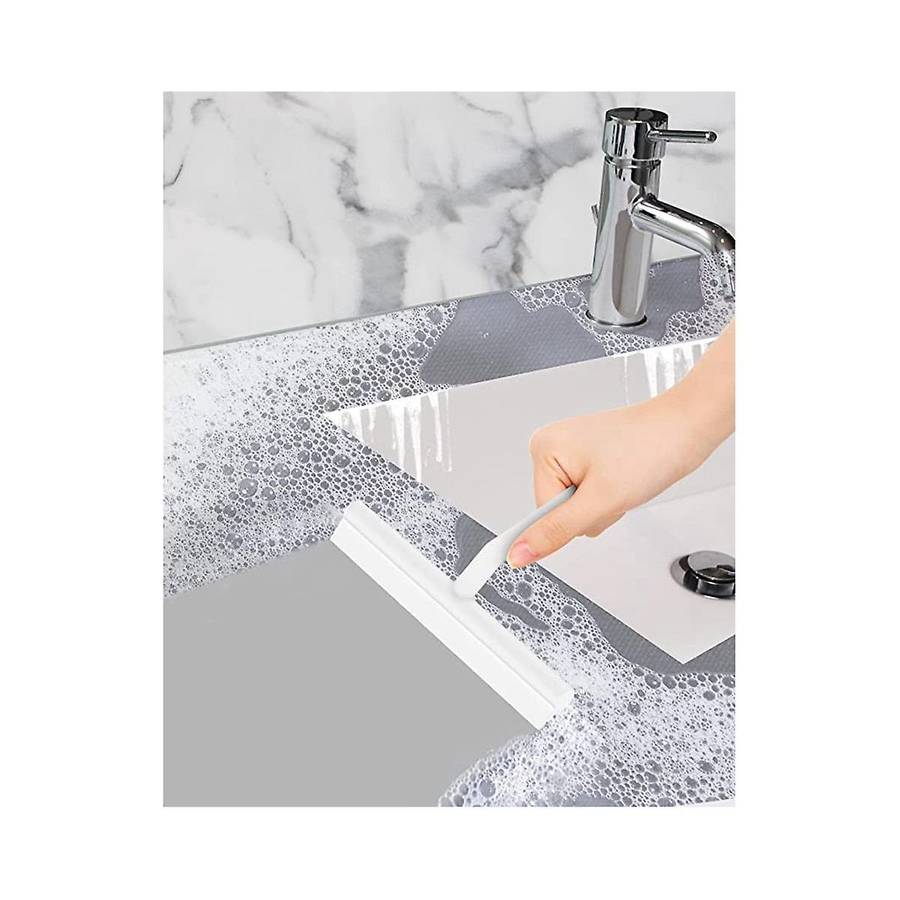 Silicone Shower Squeegee with Hook & Lanyard,mirror Screen Wiper, Multi Cleaner for Bathroom, Door