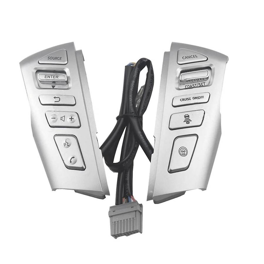 Silver Multifunction Steering Wheel Switch Telephone Volume Bluetooth Cruise Control Button for Patr