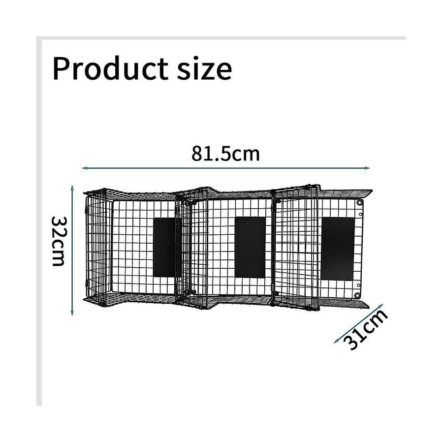 Simple Wrought Iron Fruit Basket Multi-layer Diagonal Blue Shelf Living Room Storage Black Grid Rack