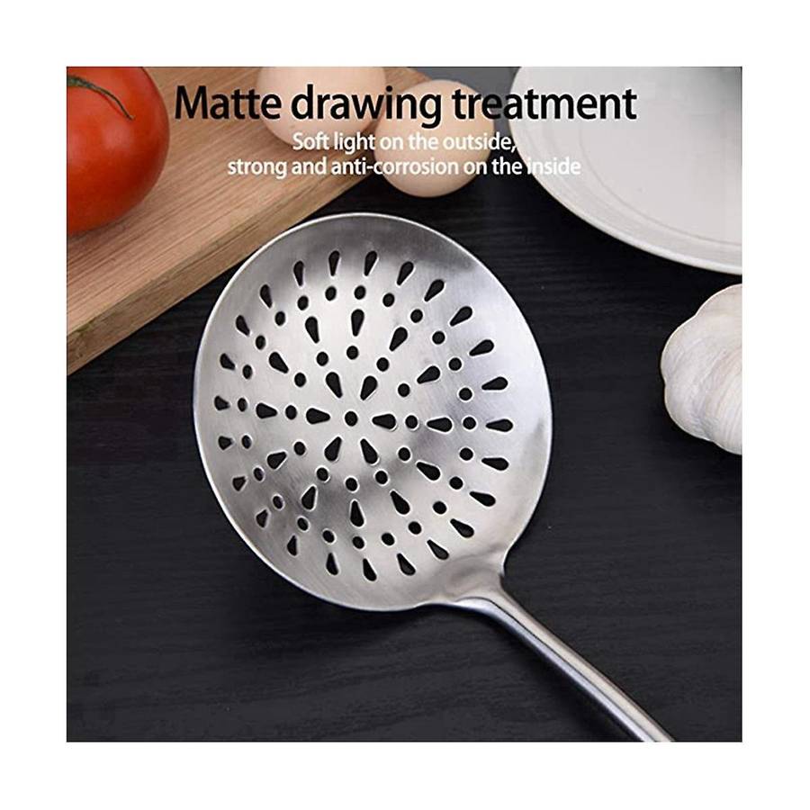 Skimmer Colander Stainless Steel with Long Handle Colander for Kitchen and Catering Hot Pot Frying