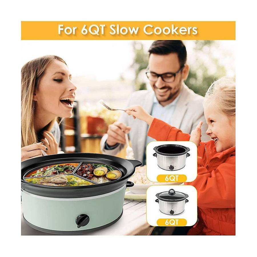 Slow Cooker Divider Liner, Slow Cooker Liner Silicone Pot Liners Dishwasher Safe Cooking Liners For