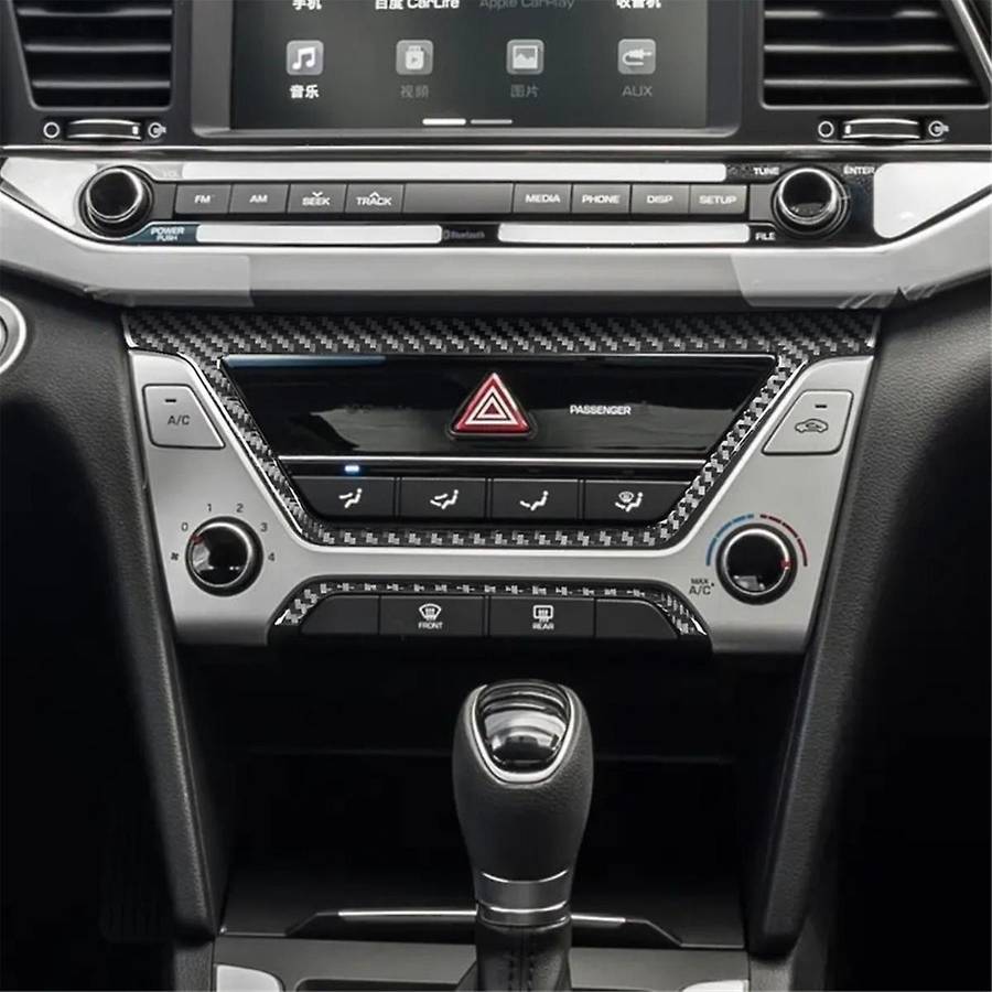 Soft Carbon Fiber for 2017 2018 2019 2020 Center Control A/C Air Conditioning Panel Trims Accessorie