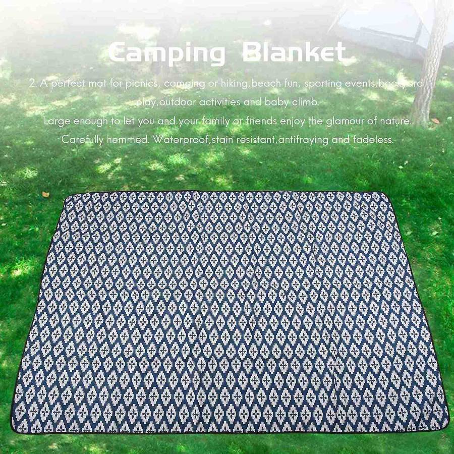 Soft Portable Camping Blanket Foldable Outdoor Picnic Sleeping Mat Waterproof Beach Blanket Tourist