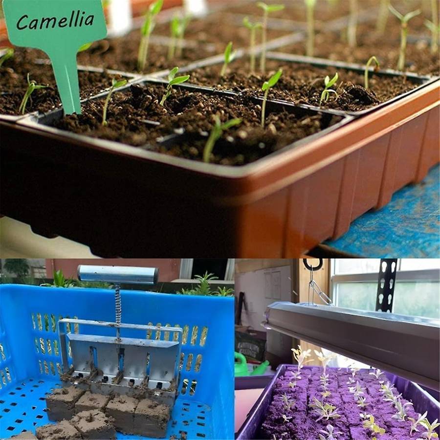 Soil Blocker with Seed Pin, Handheld Soil Blocking Tool, Handheld Seedling Incubator for Seed Starti