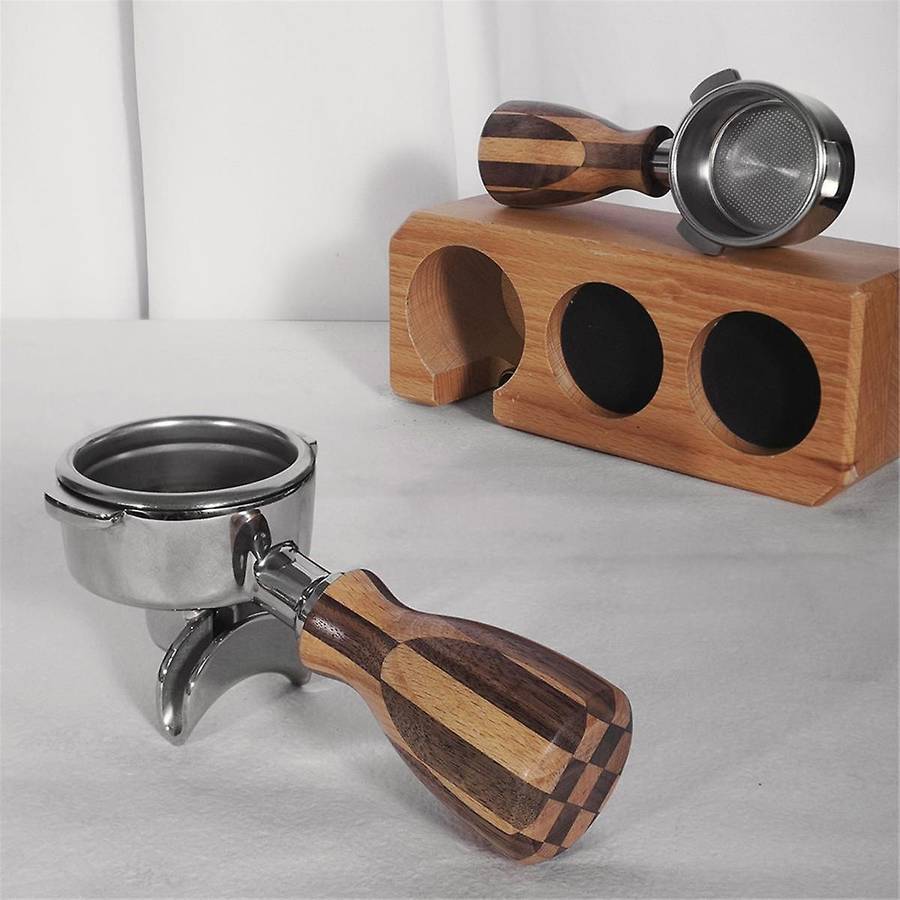 Solid Wood Handle M10 Screw Handle Bottomless Espresso Machine Tools Coffee Portafilter Handle