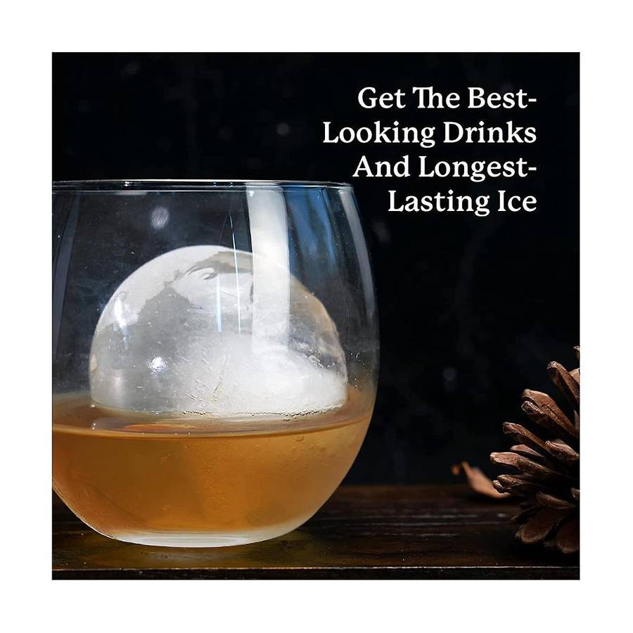 Spherical Ice Easy to Fill Round Silicone Ice Tray, Perfect Spherical Craft Ice Maker Suitable For