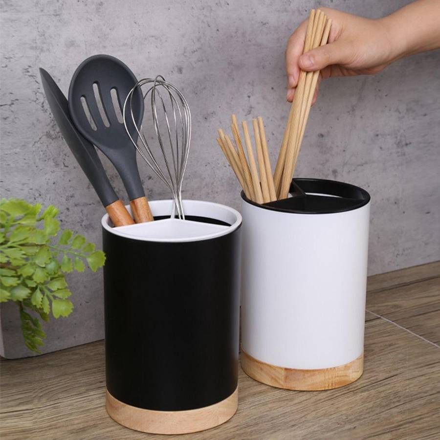 Spoon Fork Knief Chopstick Drain Box Tableware Storage Holder Three Compartments Cutlery Shelf Kitc