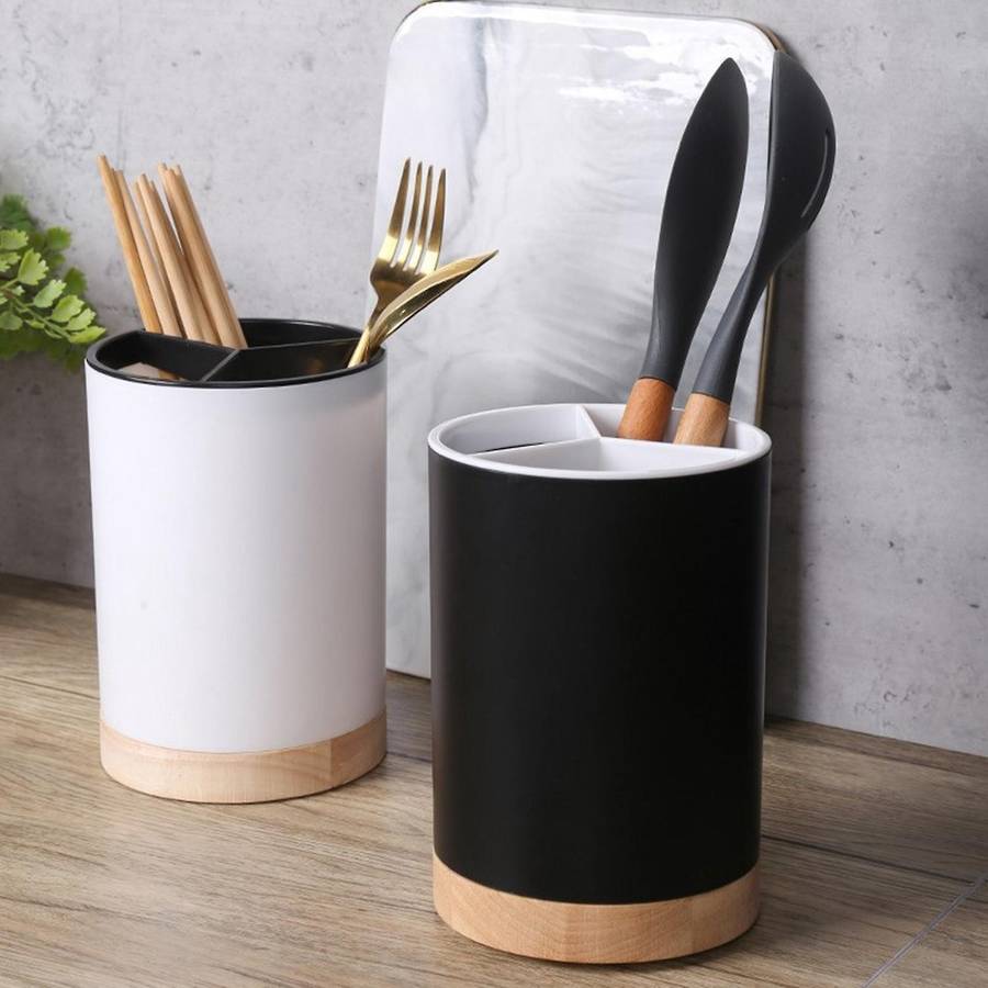 Spoon Fork Knief Chopstick Drain Box Tableware Storage Holder Three Compartments Cutlery Shelf Kitc