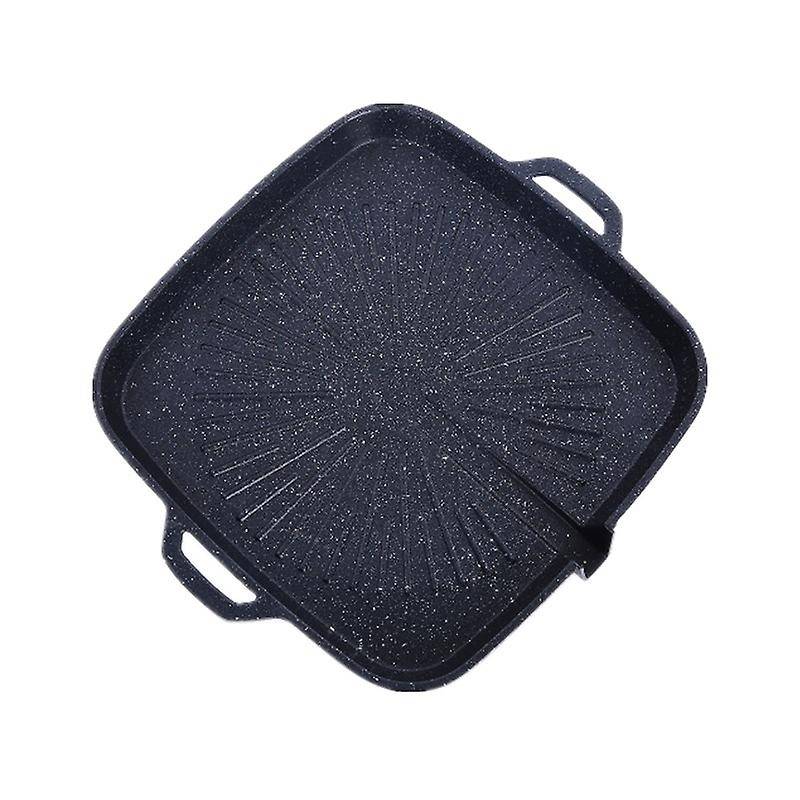 Square Barbecue Plate Korean Barbecue Dish Stone Coating Household Wild Portable Barbecue Dish Bakin