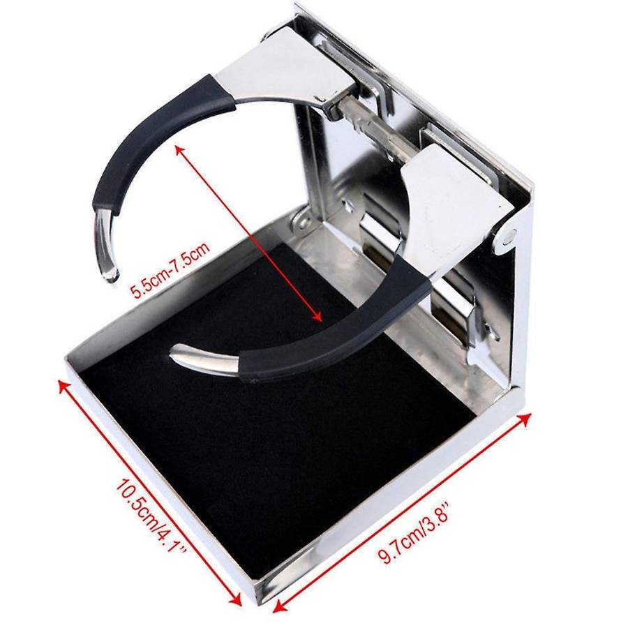 Stainless Steel Adjustable Folding Drink Holders Marine/Boat/Caravan/Car