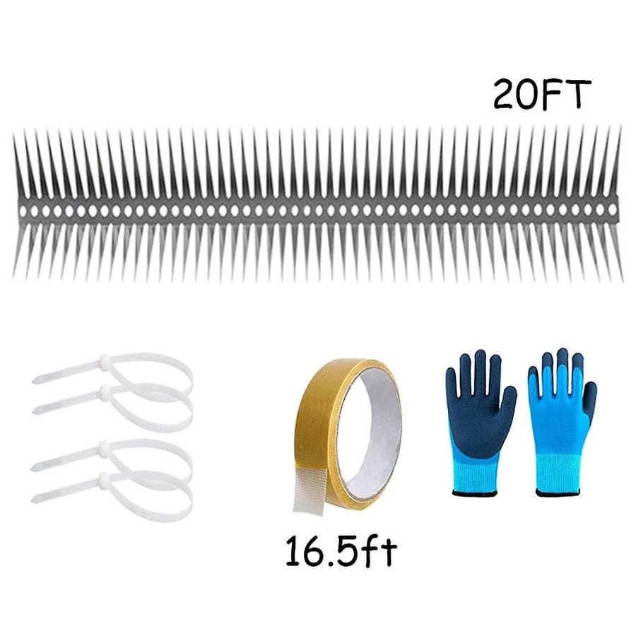 Stainless Steel Bird Spikes for Pigeons and Small Birds, Suitable for Roof Windowsills Fences Walls