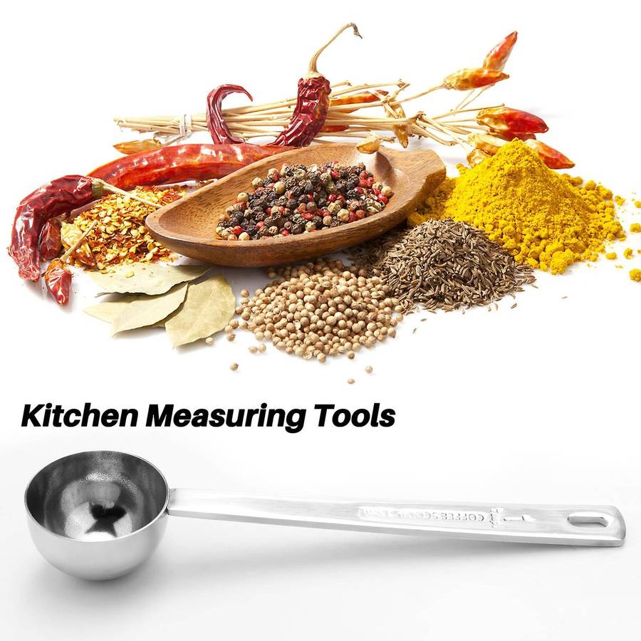 Stainless Steel Coffee Spoon Long Handle Coffee Measuring Spoon Metal 1 Tablespoon Coffee Spoon Cof