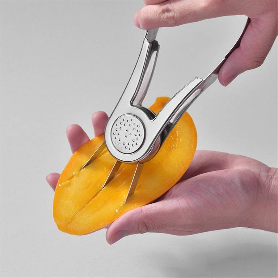 Stainless Steel Cutter Avocado Slicer Splitter Fruit Melon Cutting Peeler Coring Diced Peeling Tool