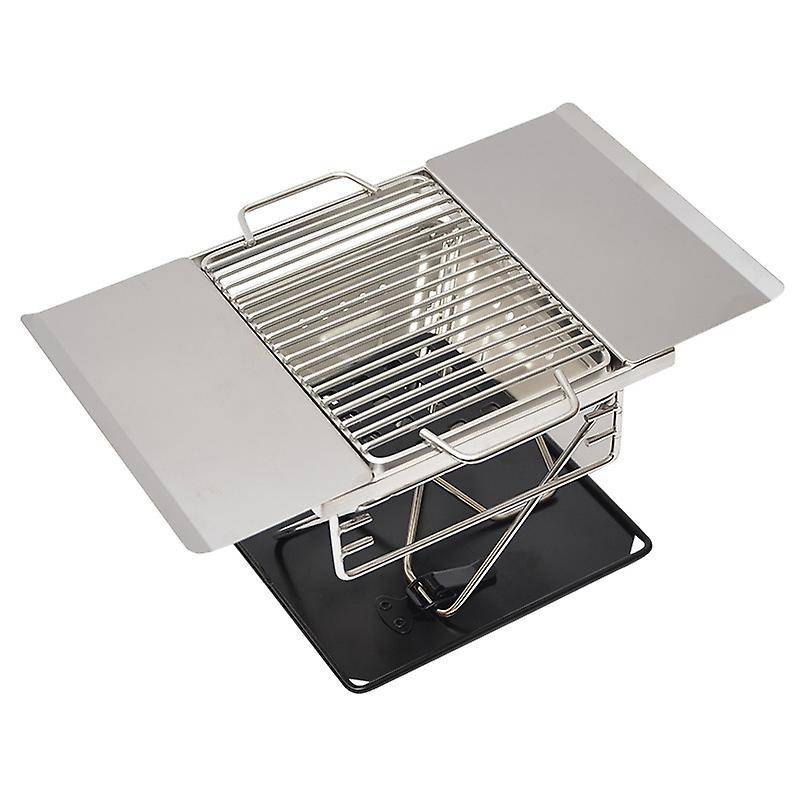 Stainless Steel Grill Outdoor Camping Folding Portable Cooking Stove Household Barbecue Tools