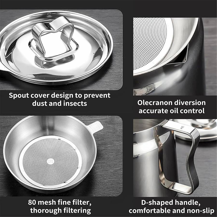 Stainless Steel Oil Filter Pot, 304 Stainless Steel Large Capacity Versatile Oil Filter , Oil Filter