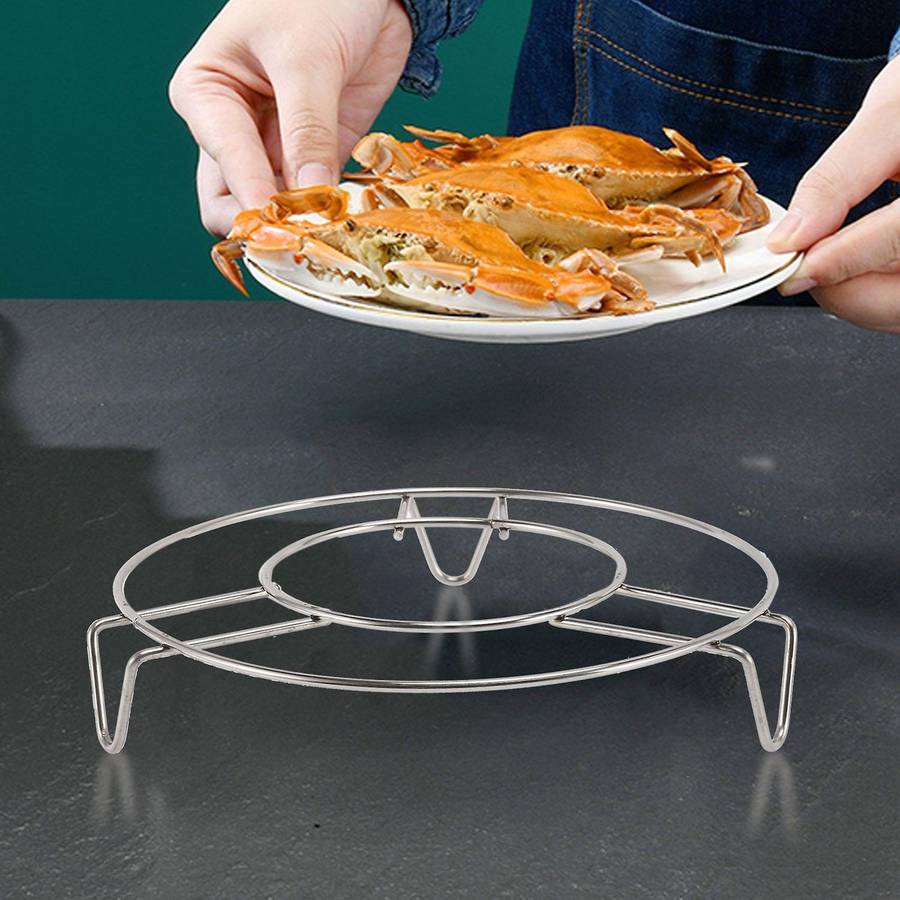 Stainless Steel Round Steamer Steam Rack Kitchen Cooking 6 Inch Dia