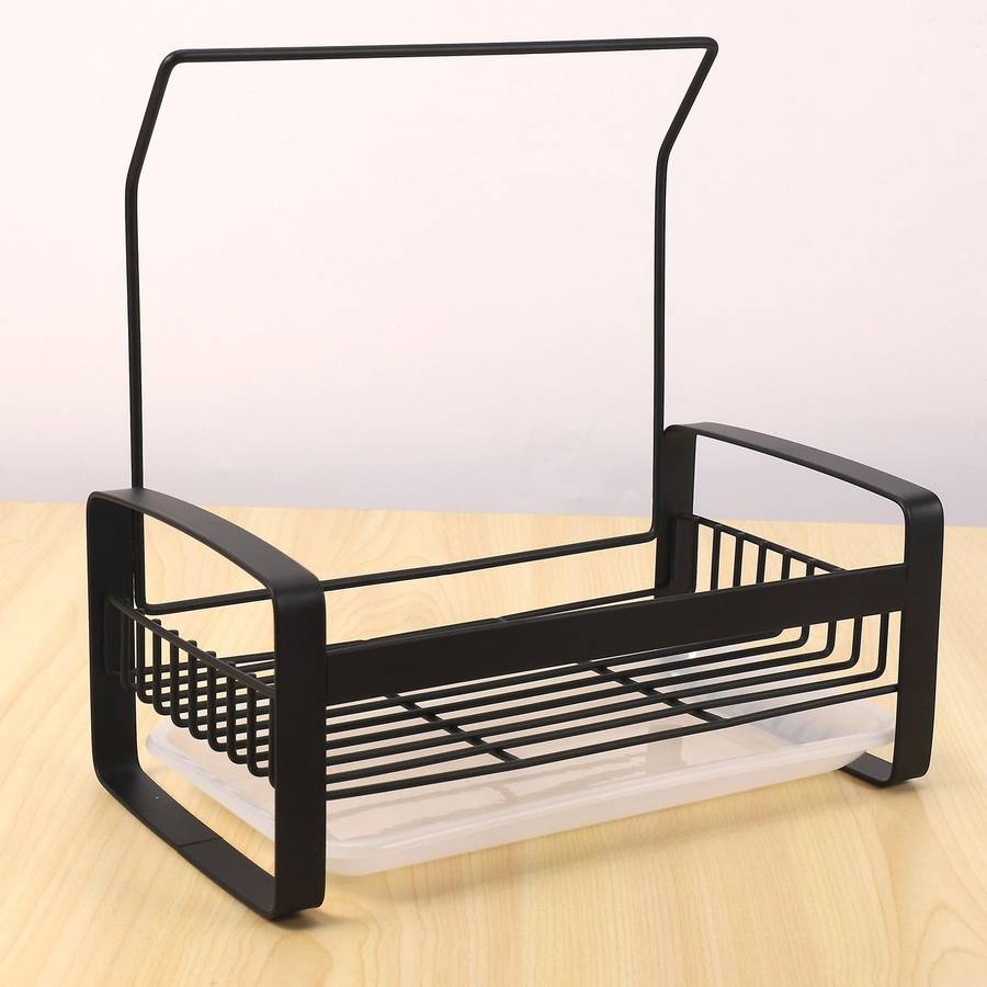Stainless Steel Sponge Holder with Dishcloth Drying Rack, Kitchen Sink Organizer Tray Sponge Brush